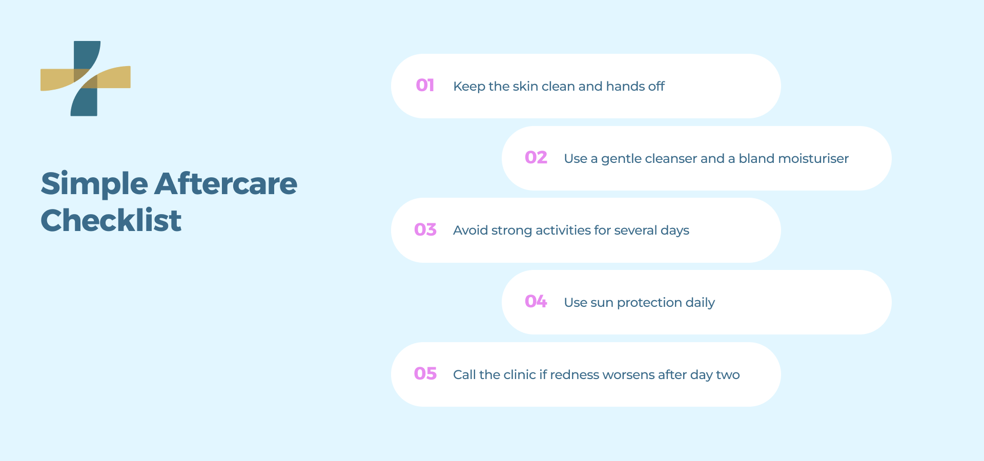 Simple Aftercare Checklist