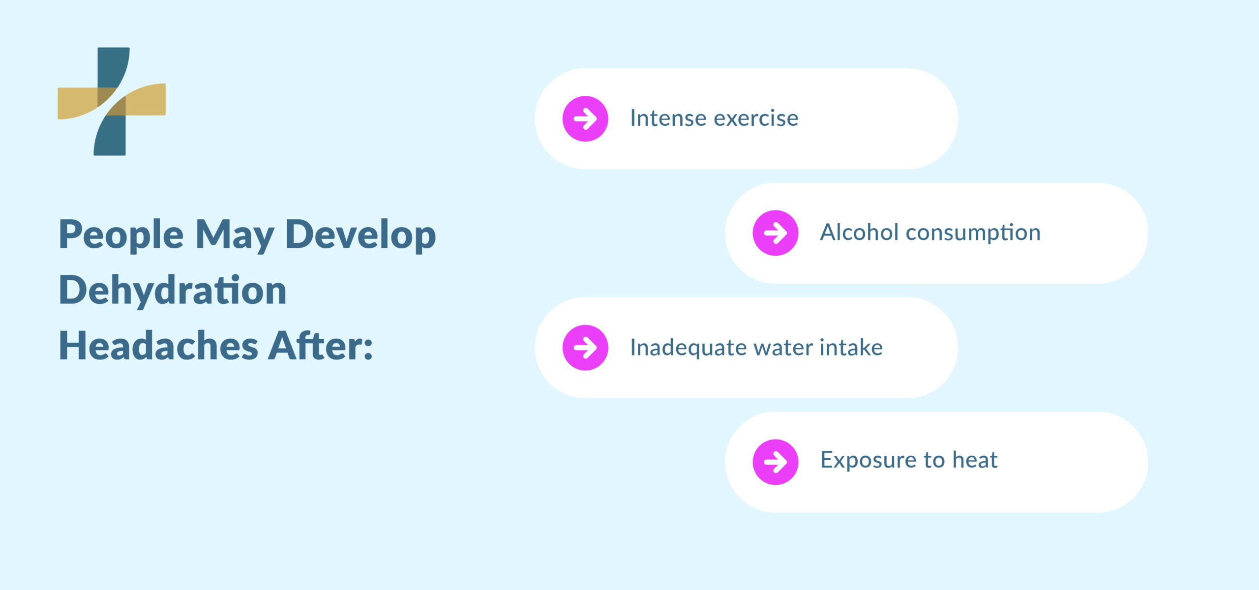 Frequent headaches causes dehydration triggers infographic